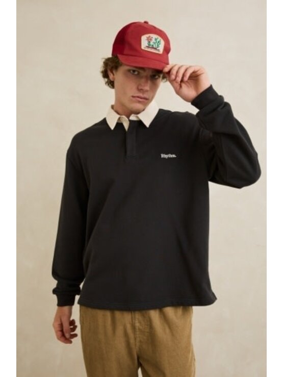 RHYTHM Koa Vintage Rugby Long Sleeve Polo