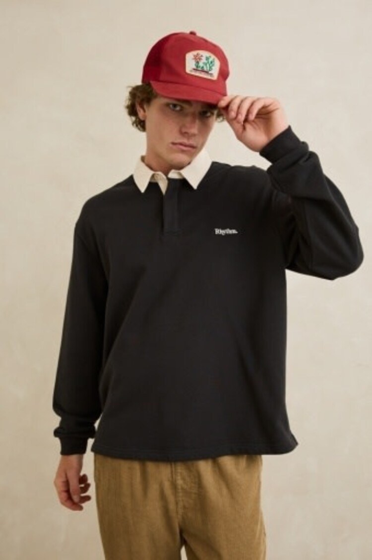 RHYTHM KOA VINTAGE RUGBY LONG SLEEVE POLO
