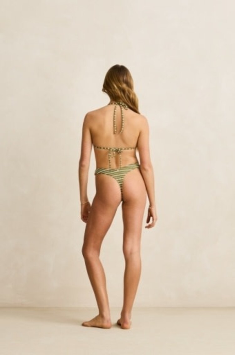 RHYTHM VISTA STRIPE SLIDE TRI TOP OLIVE