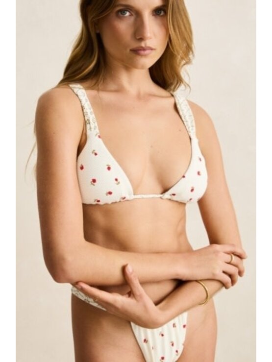 RHYTHM Mila Soft Strap Slide Tri Top Cream