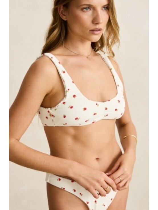 RHYTHM Mila Reversible Crop Top Cream