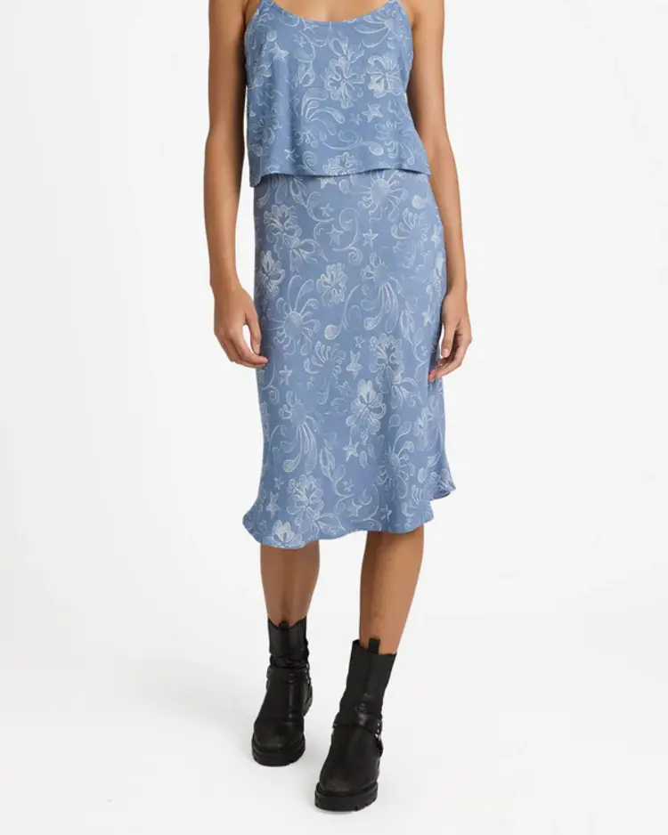 RVCA LAURYN ALVAREZ SUB ALOHA MIDI SKIRT