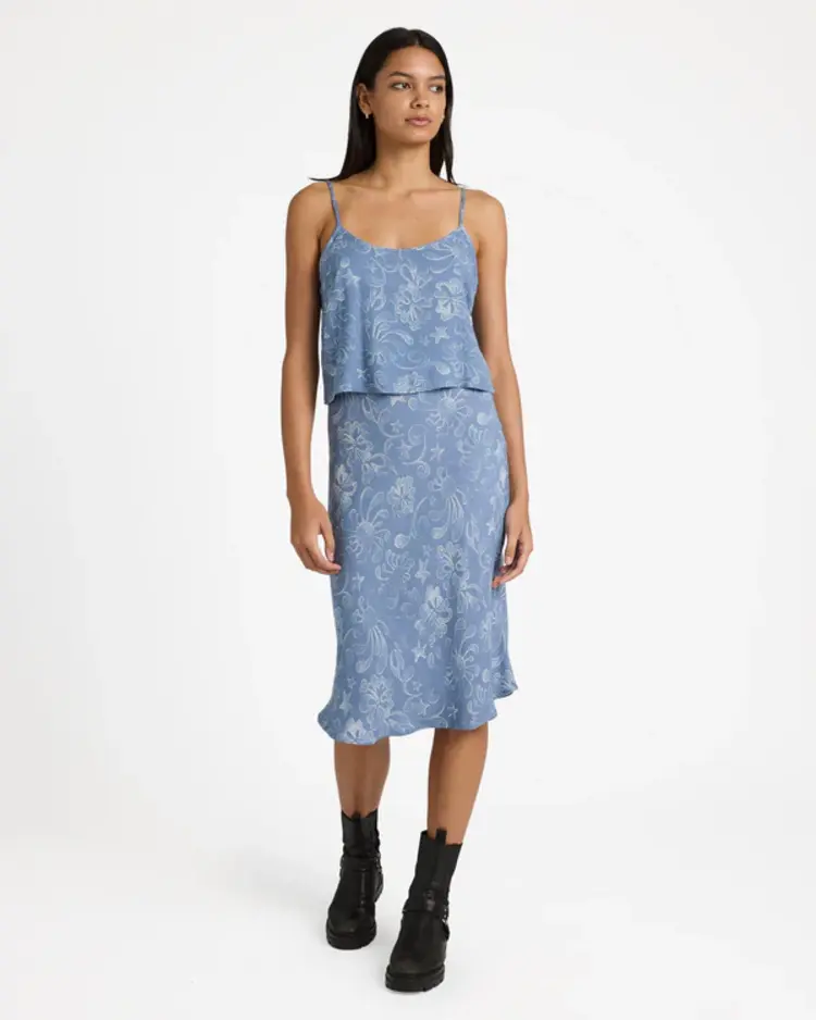 RVCA LAURYN ALVAREZ SUB ALOHA MIDI SKIRT