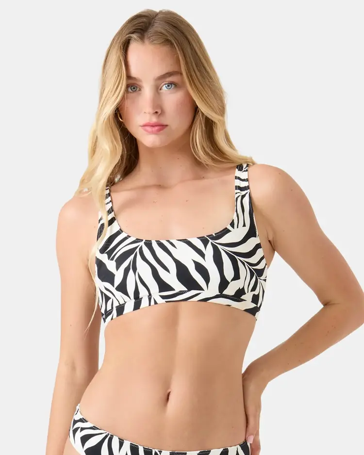 ROXY SURFER'S PARADISE REVERSIBLE SPORT BRALETTE BIKINI TOP