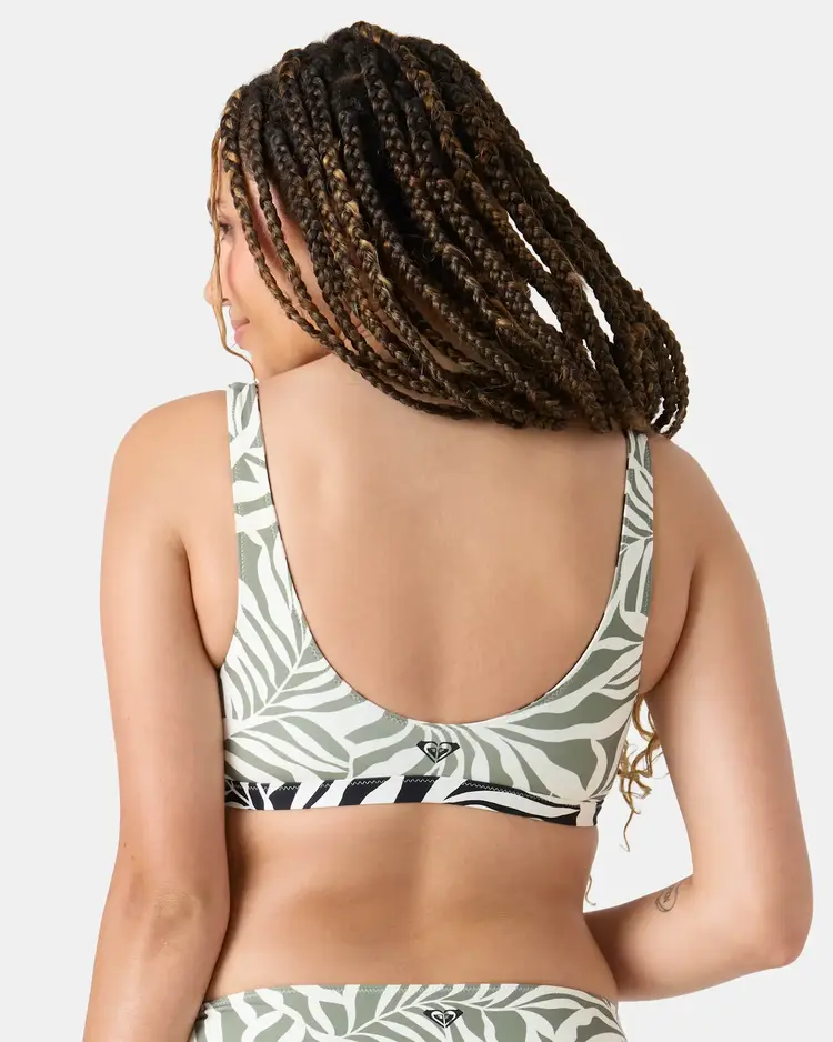 ROXY SURFER'S PARADISE REVERSIBLE SPORT BRALETTE BIKINI TOP