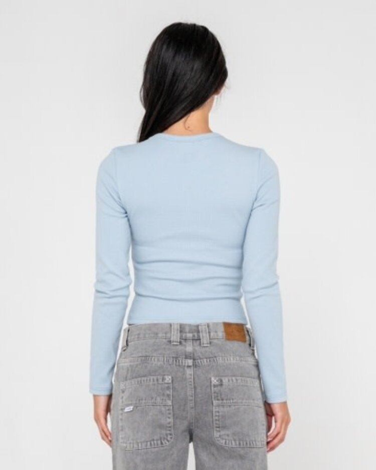 RUSTY USA BUTTON UP LONG SLEEVE TOP