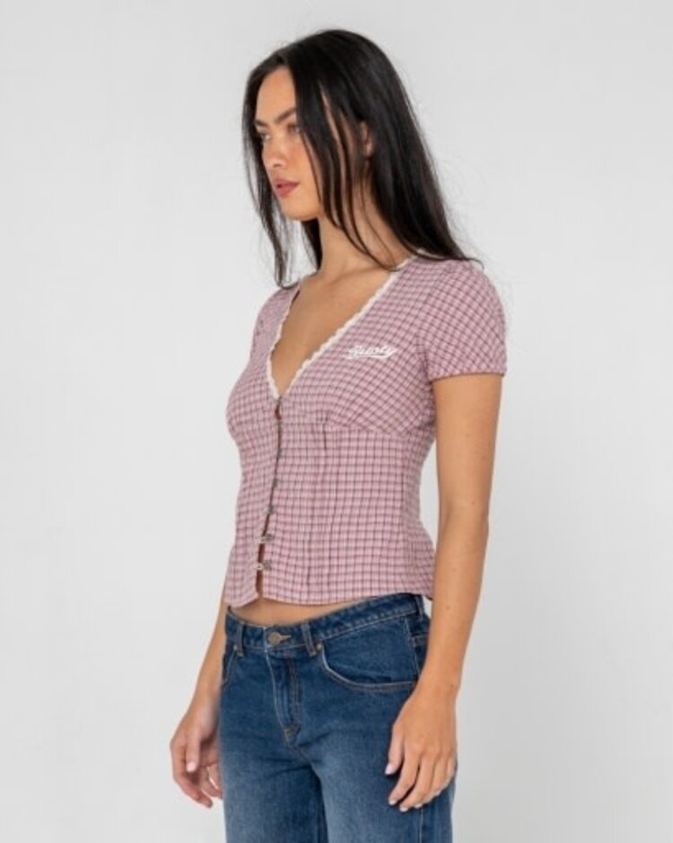 RUSTY USA PEGGY SUE BUTTON DOWN BLOUSE