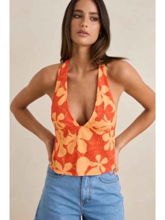 RHYTHM Melia Floral Halter Top