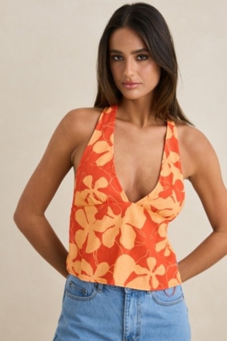 RHYTHM MELIA FLORAL HALTER TOP