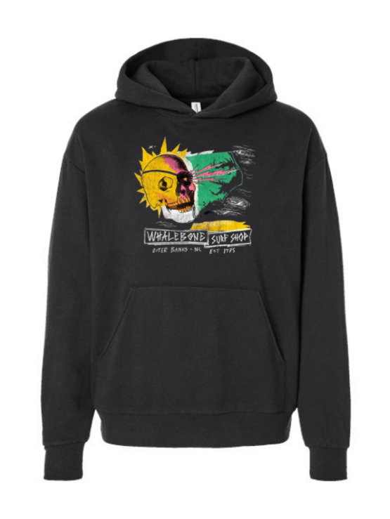 WHALEBONE LOGO Punk Skull Midweight Pullover Hoodie