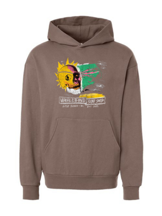 WHALEBONE LOGO Punk Skull Midweight Pullover Hoodie