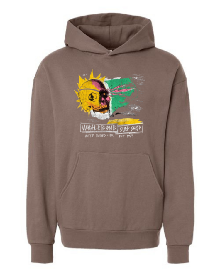 WHALEBONE LOGO PUNK SKULL MIDWEIGHT PULLOVER HOODIE