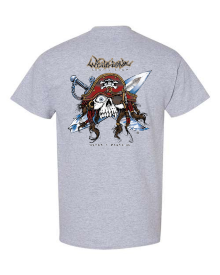WHALEBONE LOGO GNARLY PIRATE GILDAN SHORT SLEEVE TEE