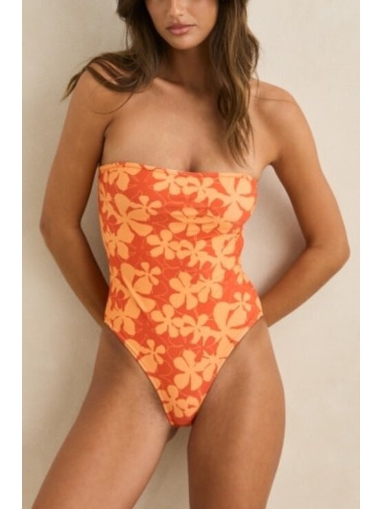 RHYTHM Melia Floral Strapless One Piece