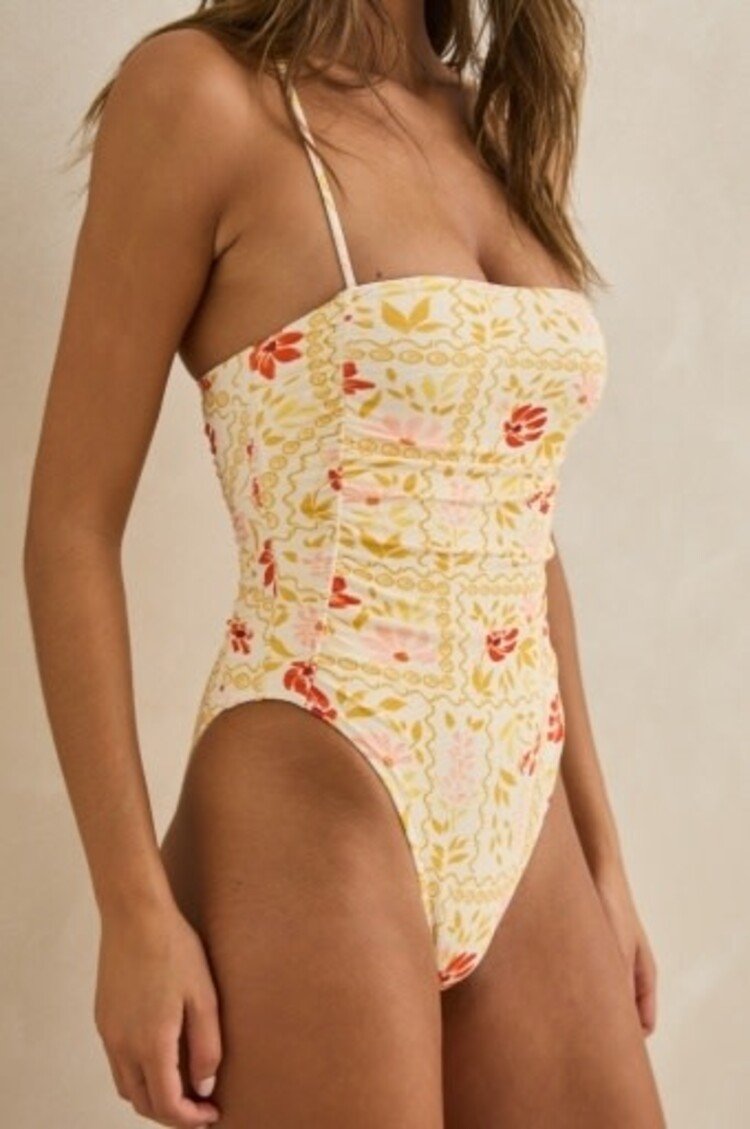 RHYTHM WILDFLOWER SCRUNCHED SIDE ONE PIECE