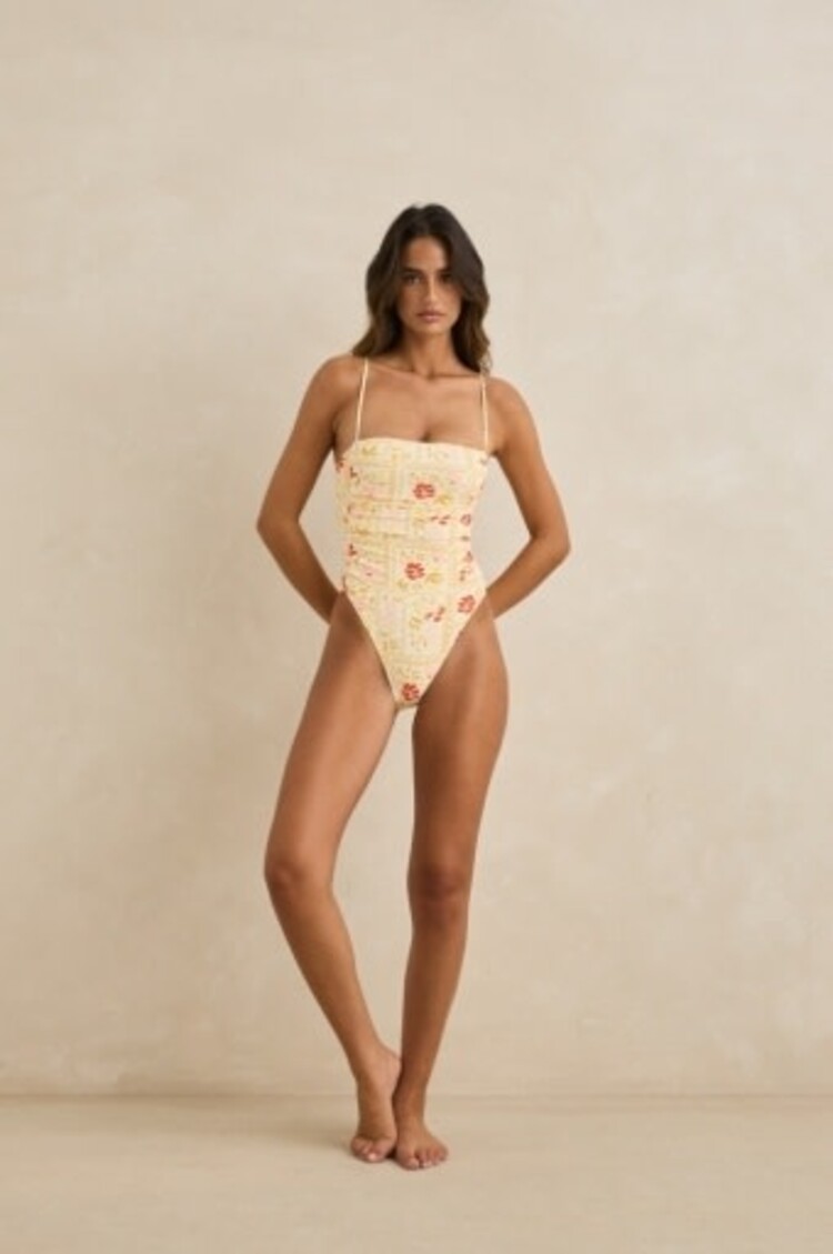 RHYTHM WILDFLOWER SCRUNCHED SIDE ONE PIECE