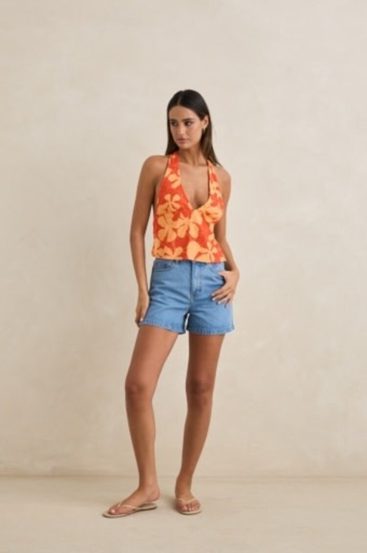 RHYTHM MELIA FLORAL HALTER TOP