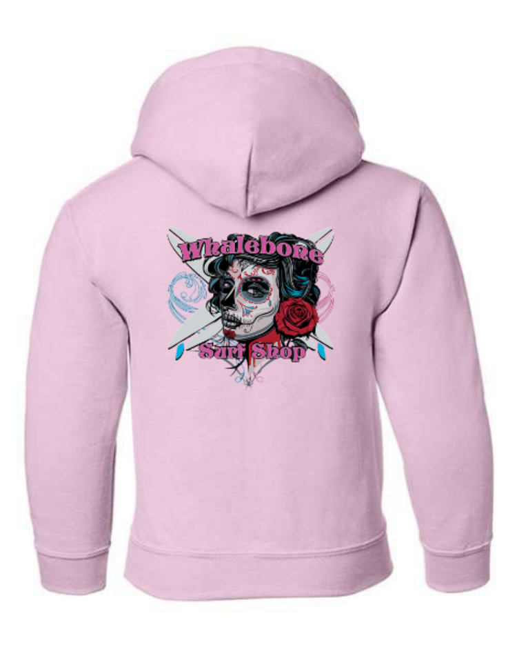 WHALEBONE LOGO YOUTH CANDY SKULL HEAVY BLEND PULLOVER