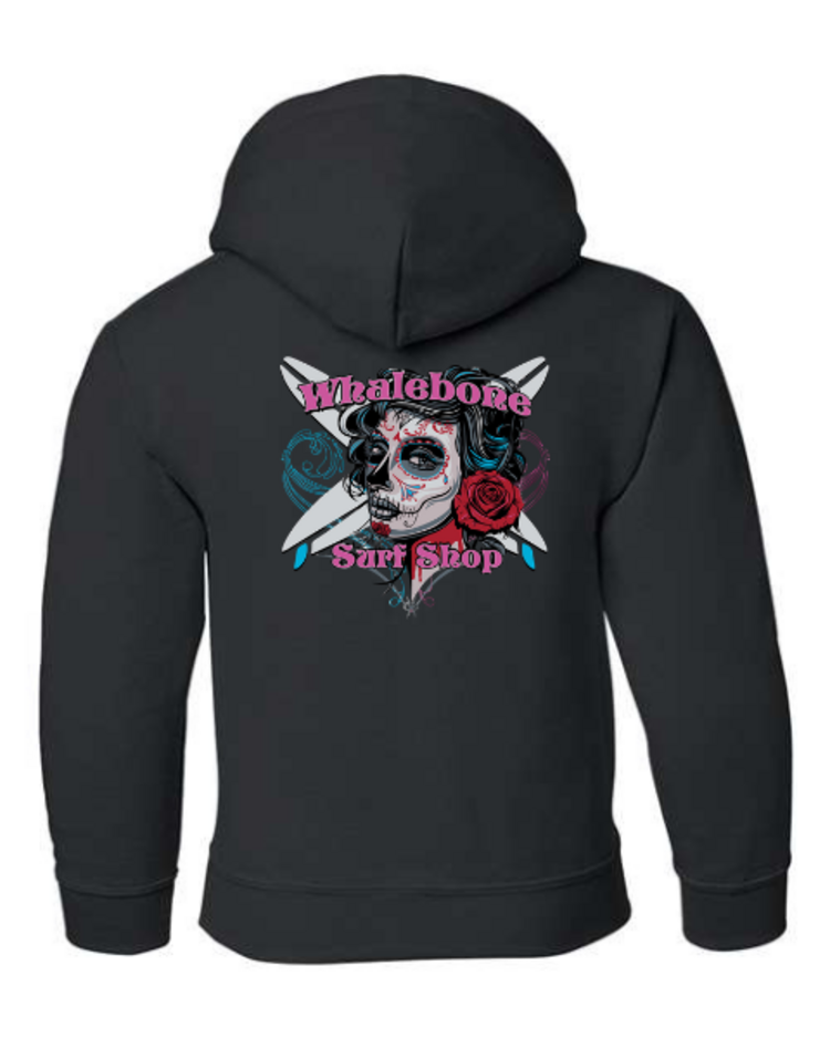 WHALEBONE LOGO YOUTH CANDY SKULL HEAVY BLEND PULLOVER