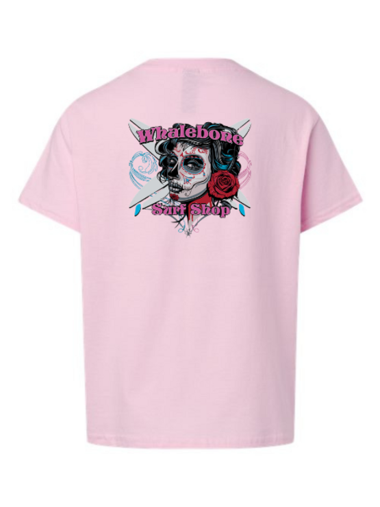WHALEBONE LOGO Youth Candy Skull Softstyle Tee