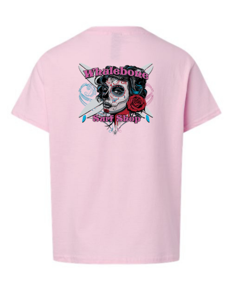 WHALEBONE LOGO YOUTH CANDY SKULL SOFTSTYLE TEE