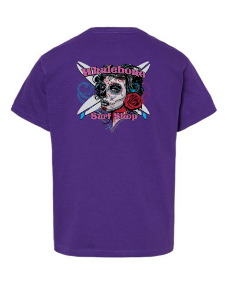 WHALEBONE LOGO YOUTH CANDY SKULL SOFTSTYLE TEE