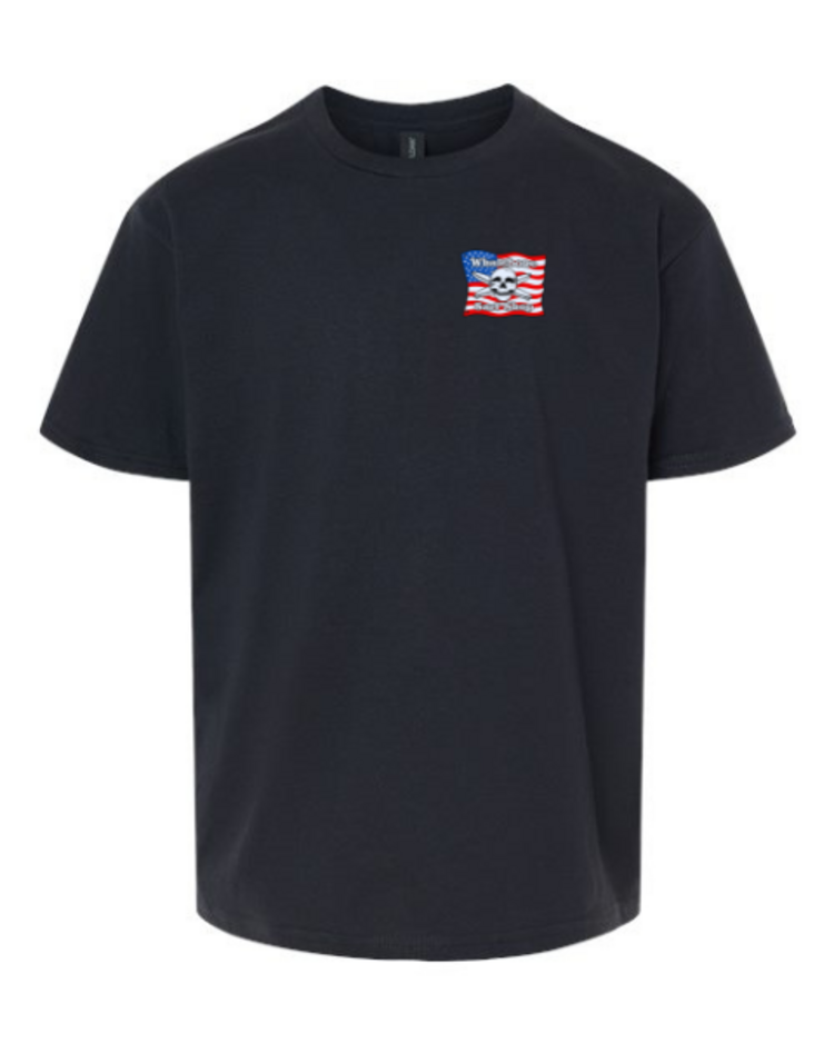 WHALEBONE LOGO YOUTH  AMERICAN FLAG GILDAN SHORT SLEEVE TEE