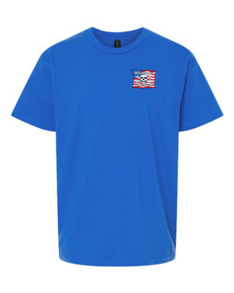 WHALEBONE LOGO YOUTH  AMERICAN FLAG GILDAN SHORT SLEEVE TEE