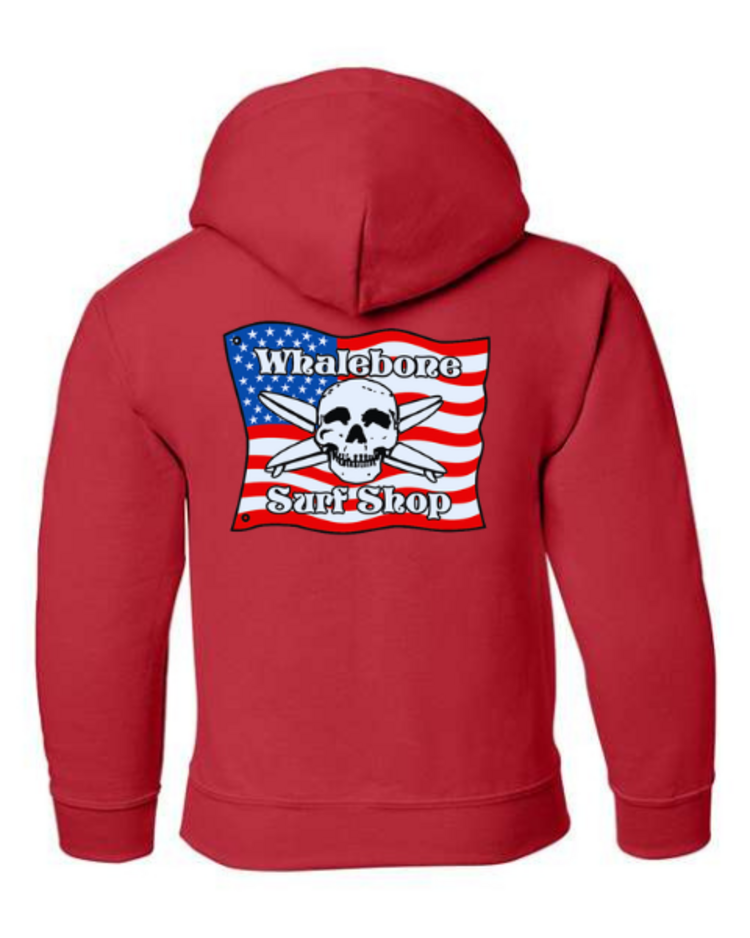 WHALEBONE LOGO YOUTH AMERICAN FLAG GILDAN PULLOVER