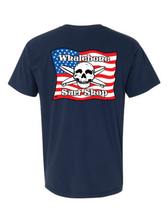 WHALEBONE LOGO American Flag Short Sleeve Tee