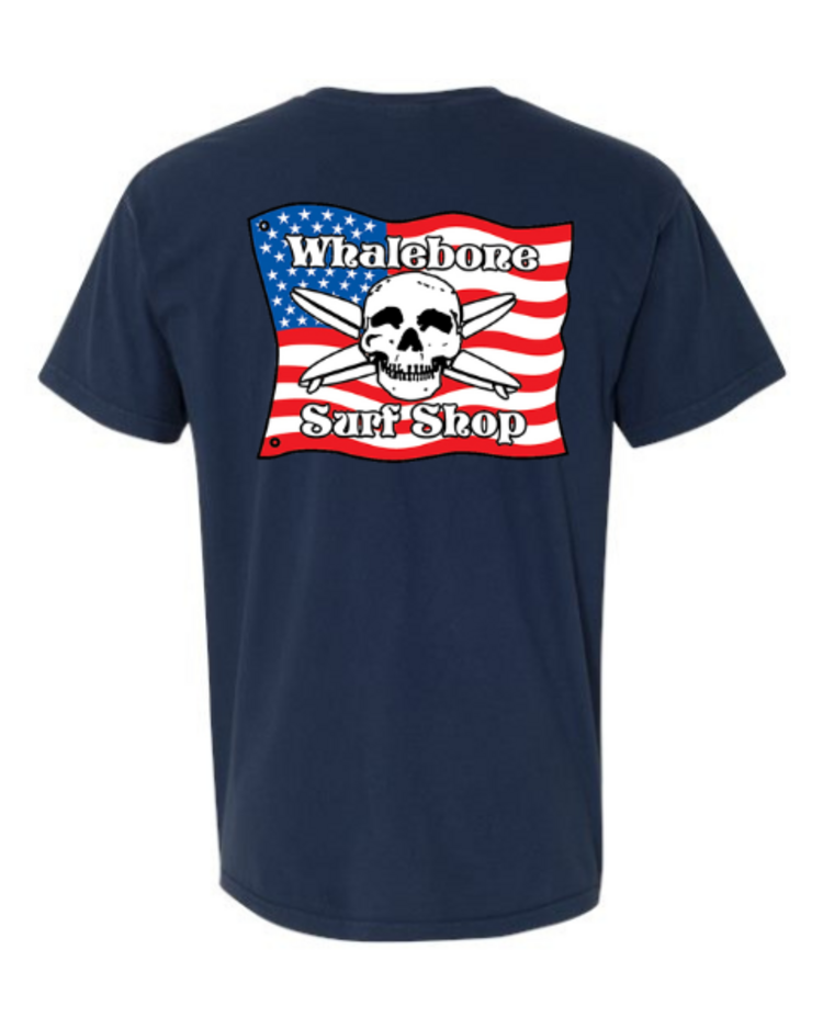 WHALEBONE LOGO AMERICAN FLAG SHORT SLEEVE TEE