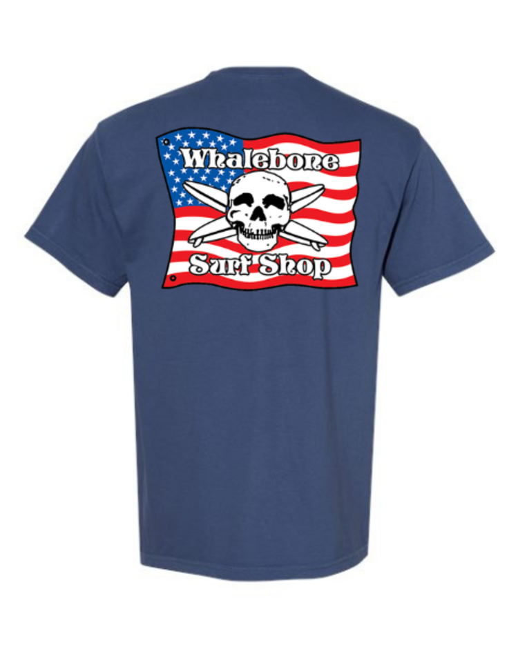 WHALEBONE LOGO AMERICAN FLAG SHORT SLEEVE TEE