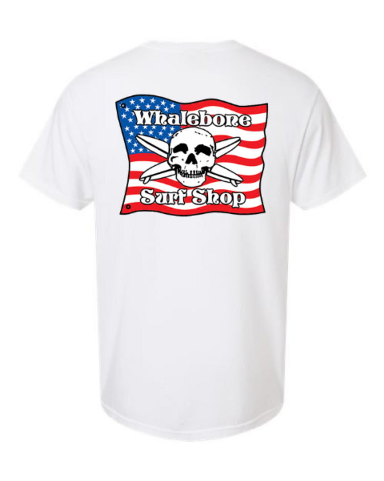 WHALEBONE LOGO AMERICAN FLAG SHORT SLEEVE TEE