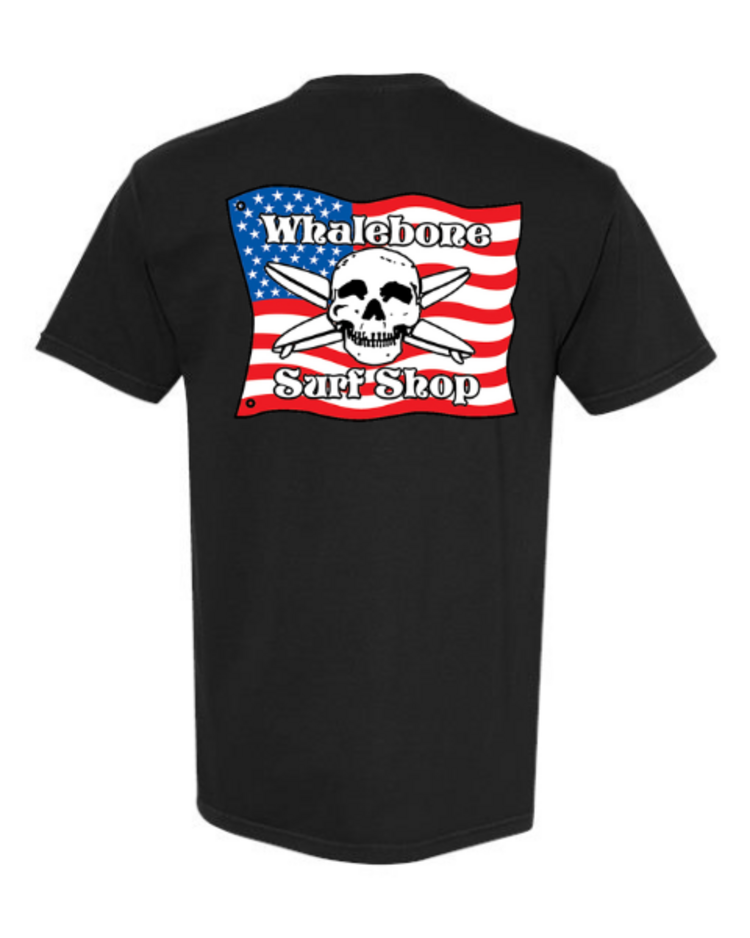 WHALEBONE LOGO AMERICAN FLAG SHORT SLEEVE TEE