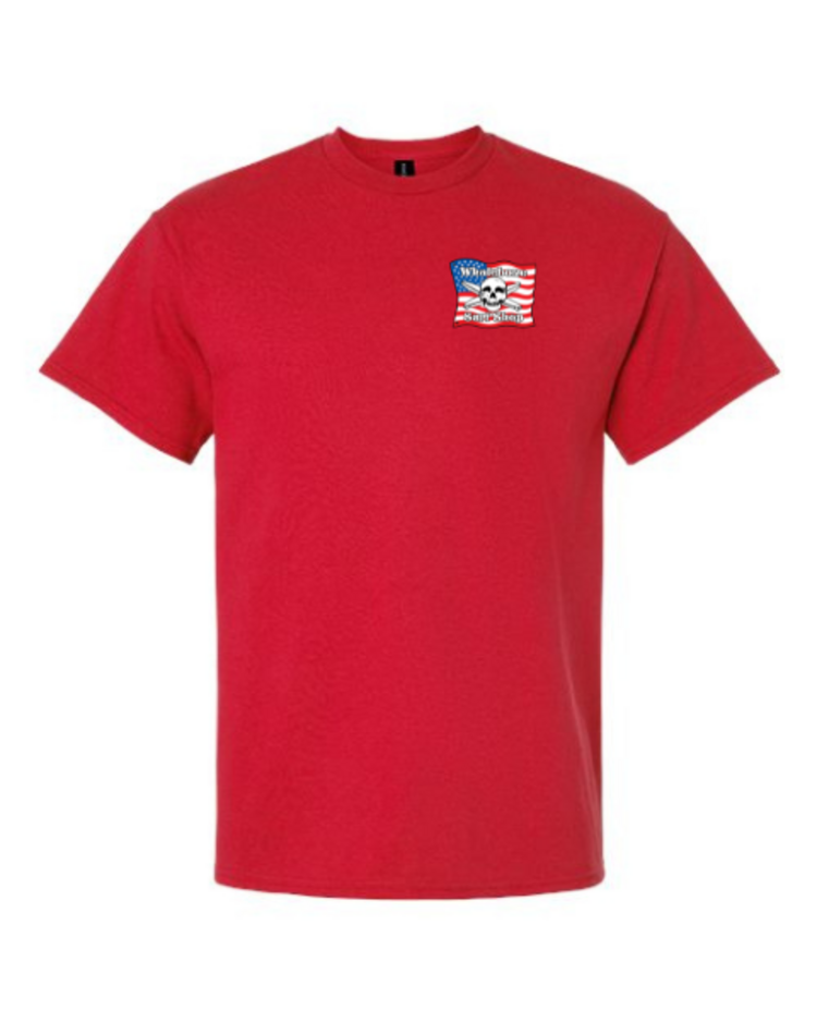 WHALEBONE LOGO AMERICAN FLAG GILDAN 2X-5X TEE