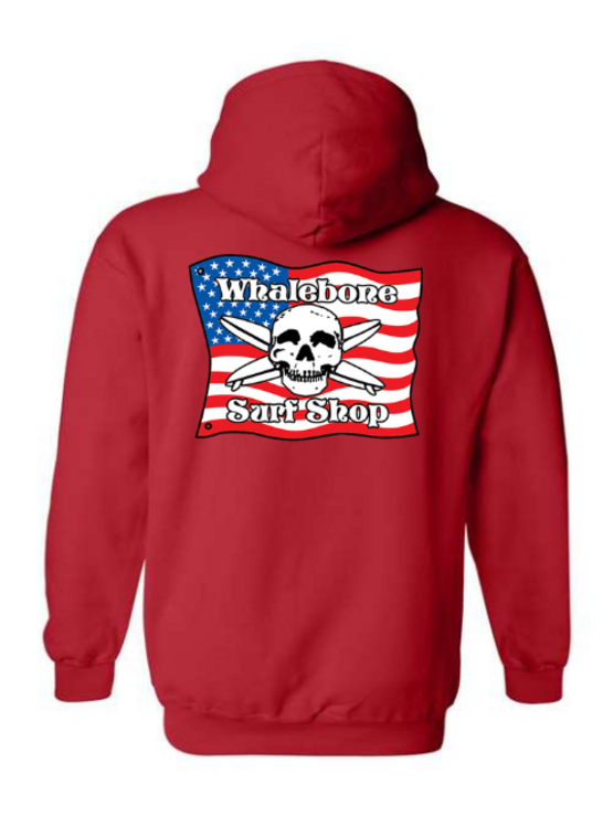 WHALEBONE LOGO American Flag Heavy Blend Pullover
