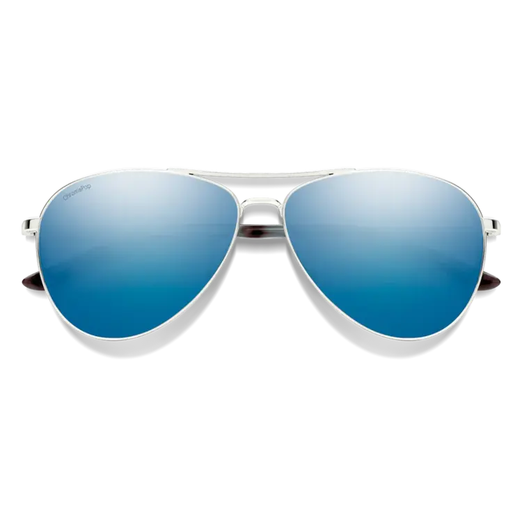 SMITH LANGLEY 2 SILVER CHROMAPOP POLARIZED BLUE MIRROR