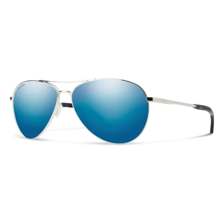 SMITH LANGLEY 2 SILVER CHROMAPOP POLARIZED BLUE MIRROR