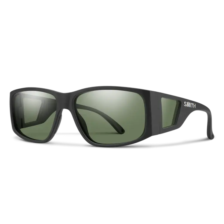 SMITH MONROE PEAK MATTE BLACK CHROMAPOP POLARIZED GRAY GREEN LENS