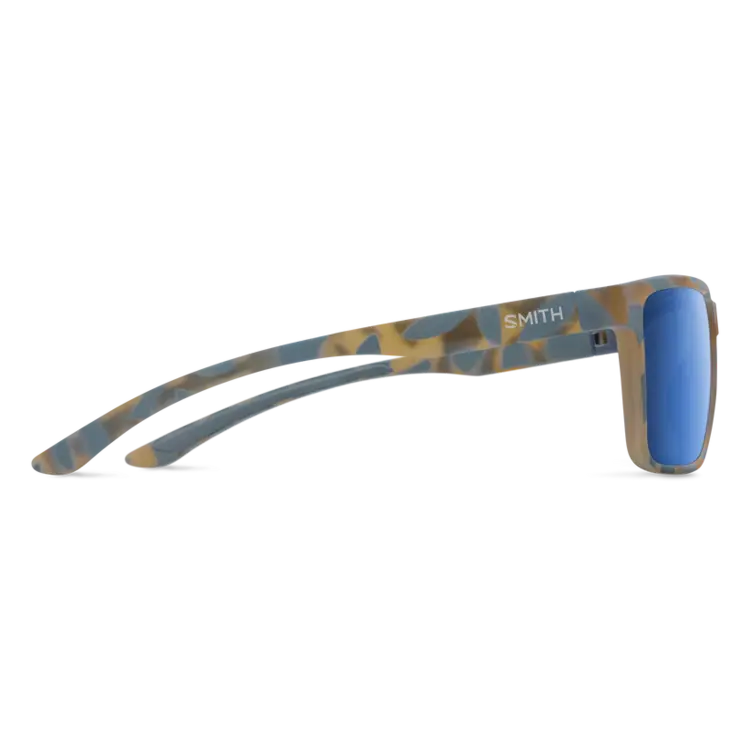 SMITH RIPTIDE MATTE FLINT TARMAC TORTOISE CHROMAPOP  GLASS POLARIZED  DARK BLUE MIRROR