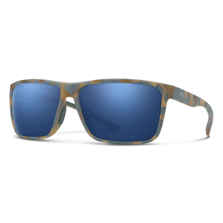 SMITH RIPTIDE MATTE FLINT TARMAC TORTOISE CHROMAPOP  GLASS POLARIZED  DARK BLUE MIRROR