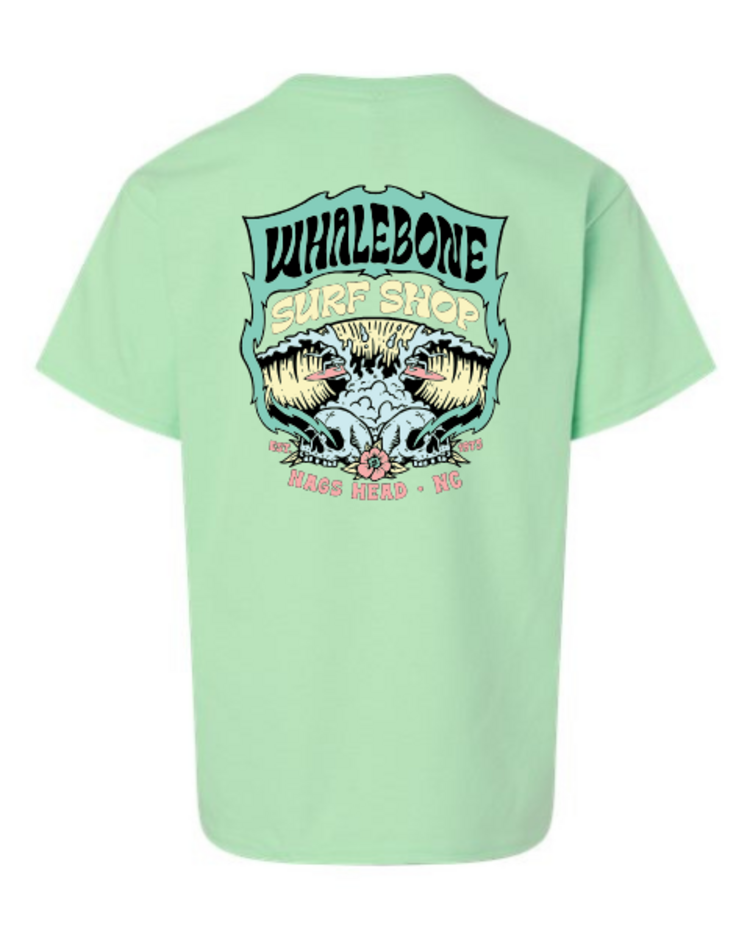 WHALEBONE LOGO YOUTH PASTEL A FRAME SHORT SLEEVE TEE