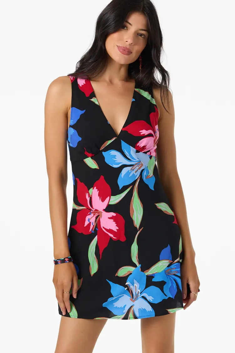 O'NEILL ELOISE FLORAL SHORT DRESS