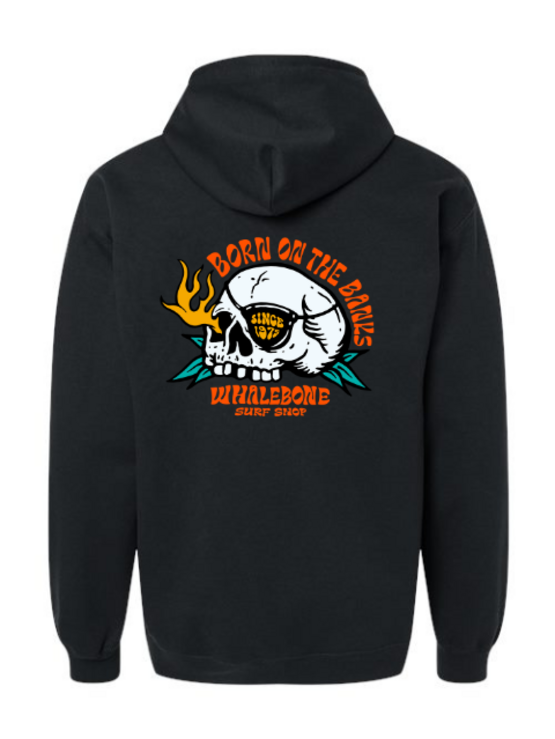 WHALEBONE LOGO Flame Skull Zip Up