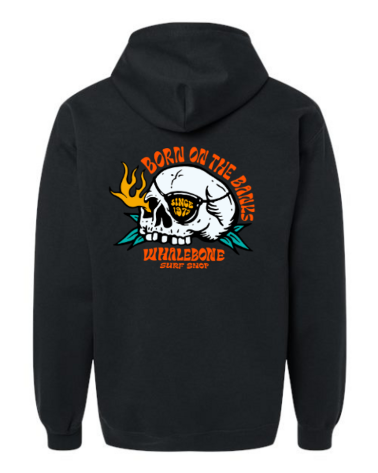 WHALEBONE LOGO FLAME SKULL ZIP UP