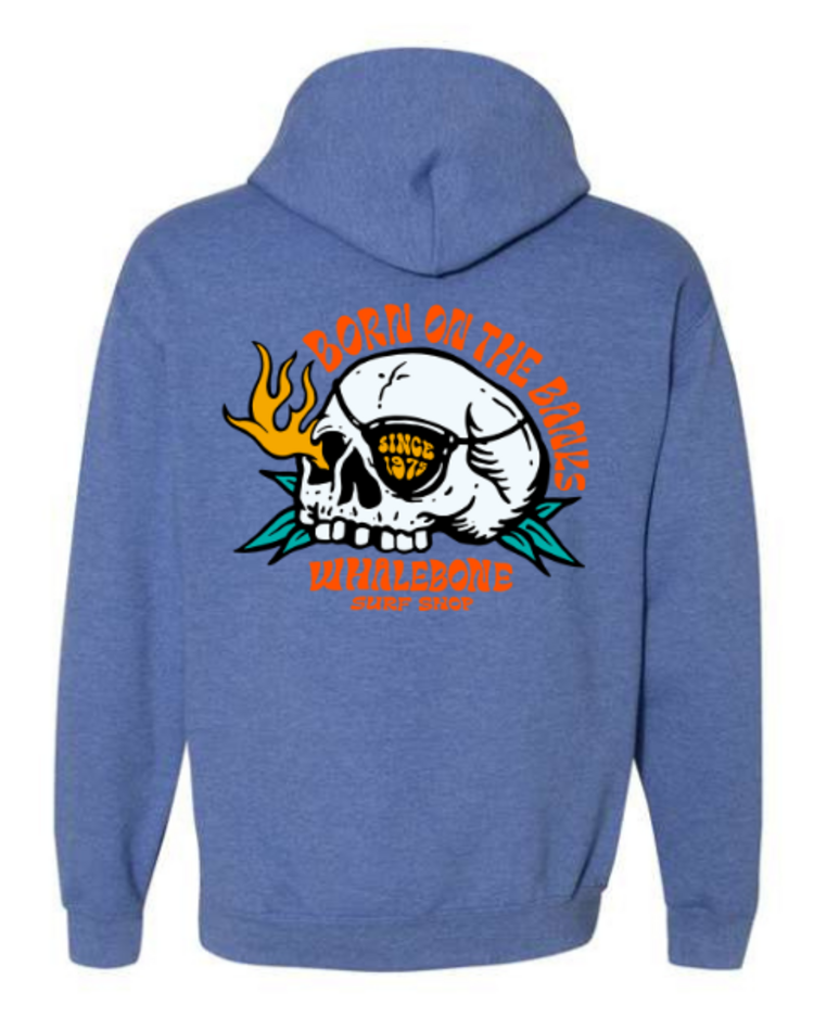 WHALEBONE LOGO FLAME SKULL MIDWEIGHT PULLOVER