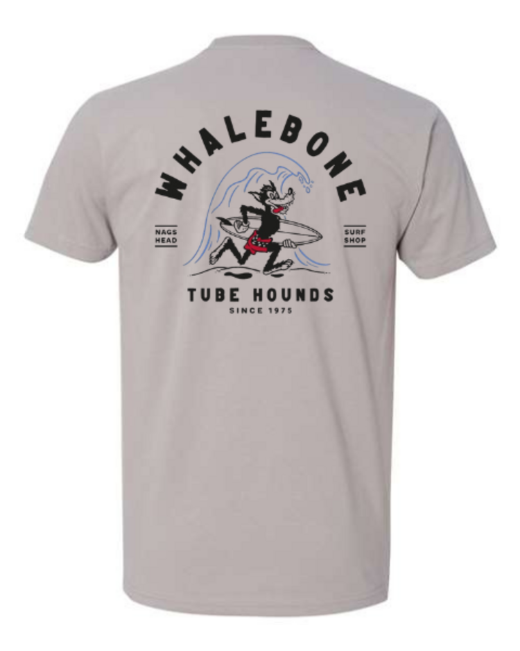 WHALEBONE LOGO TUBE HOUND SUEDED NEXT LEVEL SHORT SLEEVE TEE