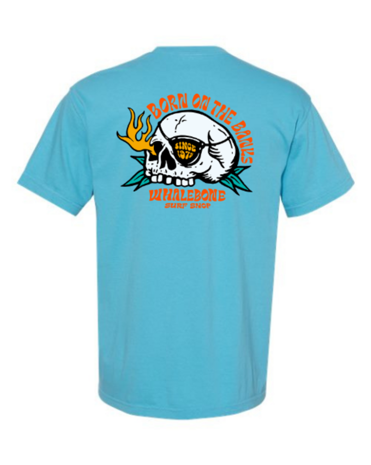 WHALEBONE LOGO FLAME SKULL SHORT SLEEVE TEE