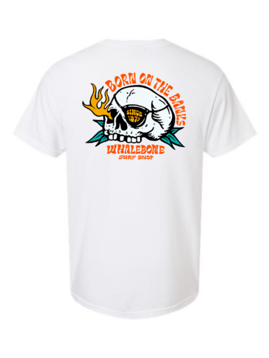 WHALEBONE LOGO Flame Skull Short Sleeve Tee