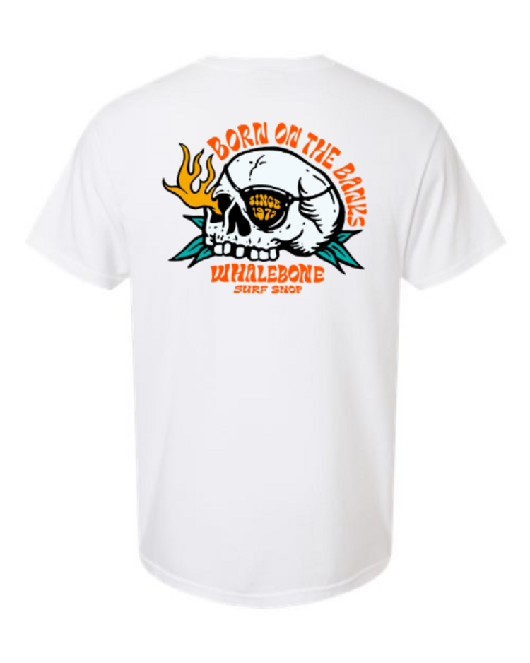 WHALEBONE LOGO FLAME SKULL SHORT SLEEVE TEE